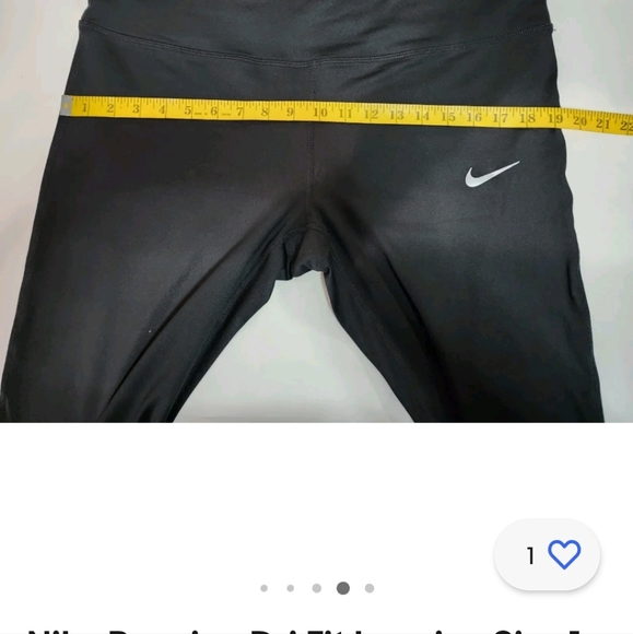 Nike Running Dri Fit Legging Size 1x Black - Picture 3 of 5